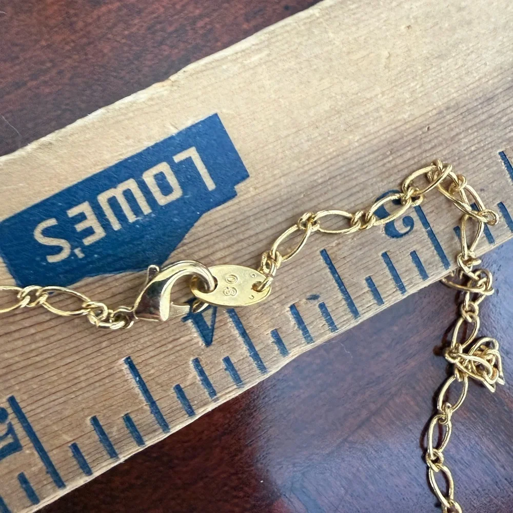 Stamped SO Gold Tone Necklace